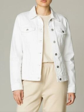 Old Navy White Denim Jacket with Button Front